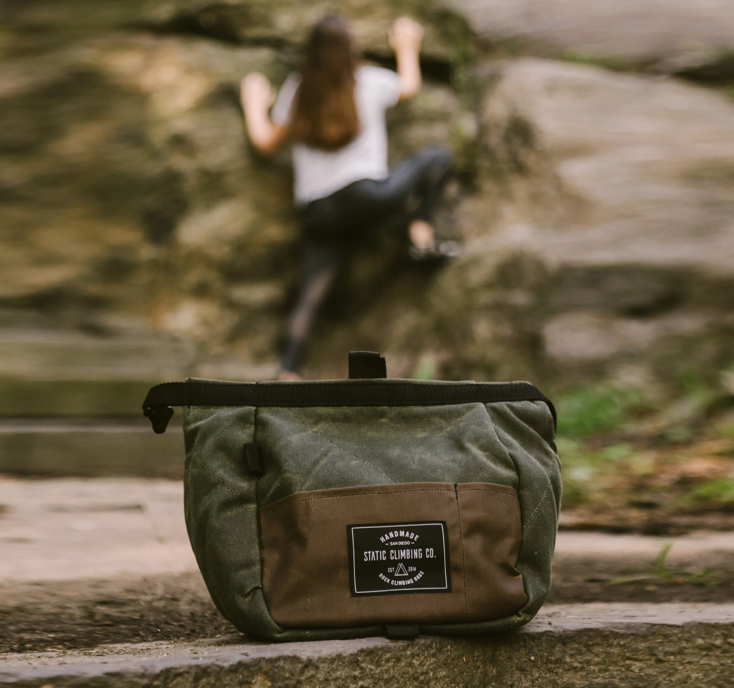 Waxed Canvas Chalk Bucket | RANGER — △STΛTIC Climbing